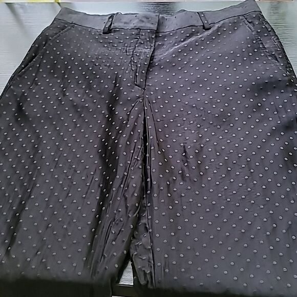 Dries Van Noten Nwt Black Single Pleat Polka Dot Women's Pants Size 2 - Picture 7 of 13